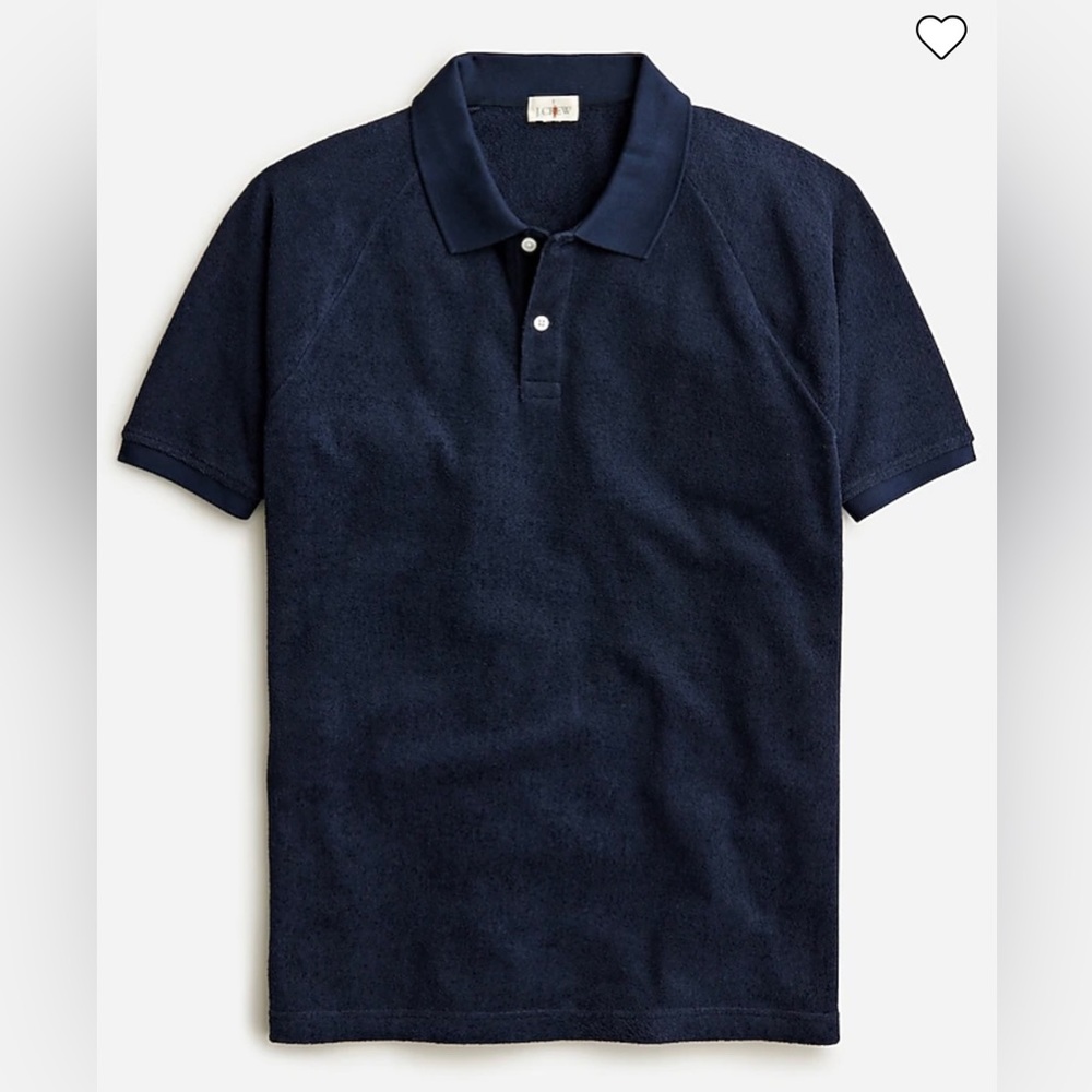 Brand new J.Crew raglan-sleeve terry polo shirt